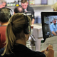 Camera crew filming episode of "Diners, Drive-Ins and Dives"
